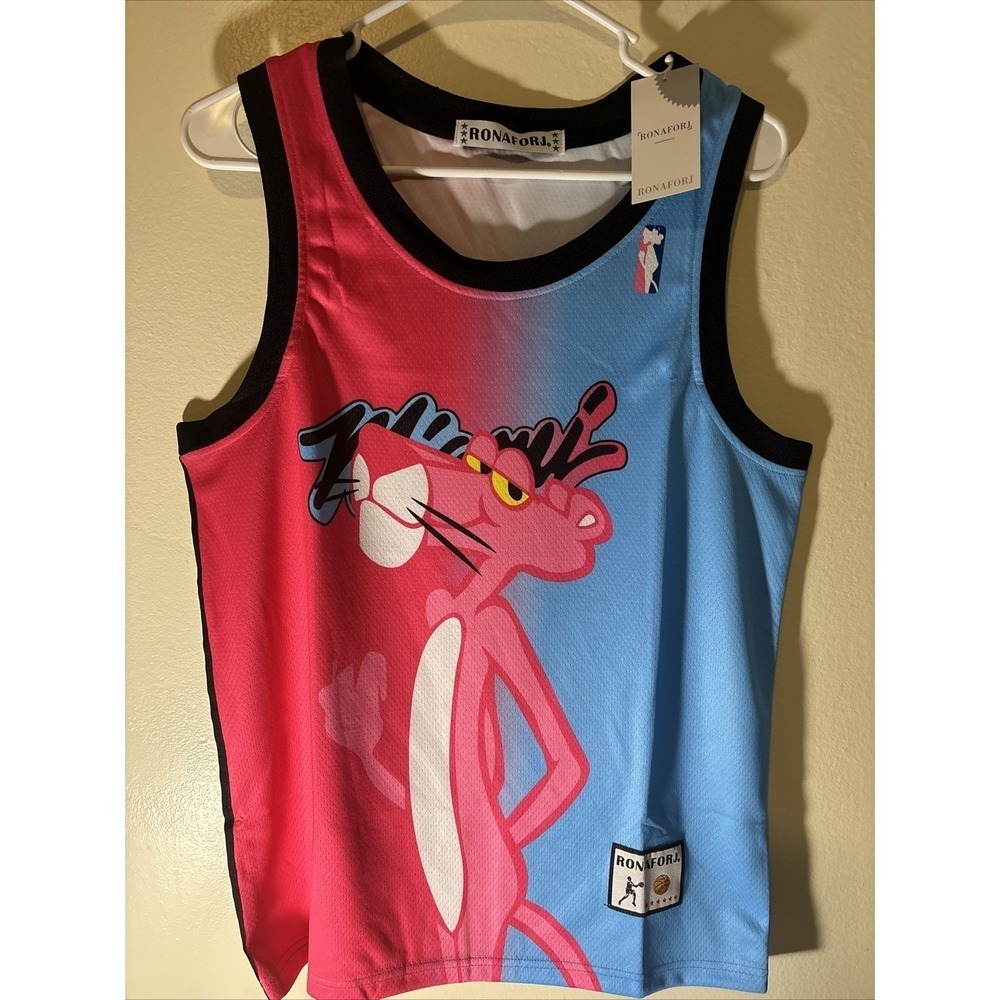 Pink Panther Miami Vice basketball jersey by Headgear Classics Size S